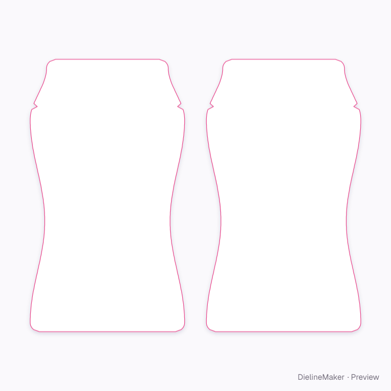 Contoured baby-food packet 90 g flat dieline
