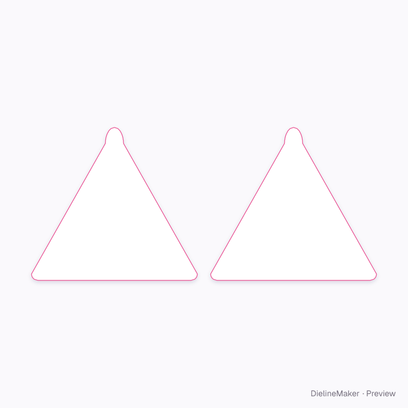 Triangle rice ball pack flat dieline