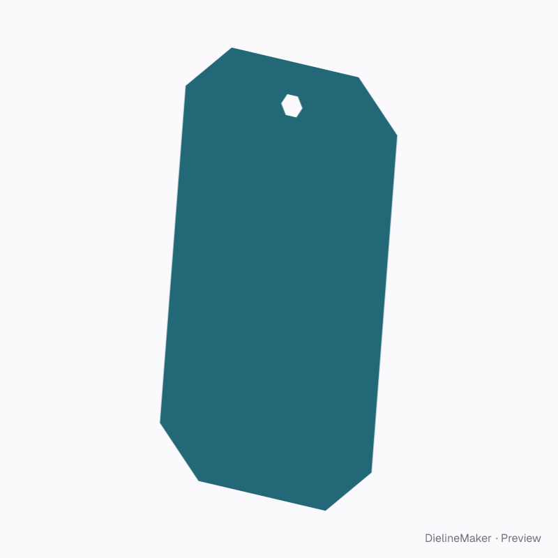 Four clipped corner tag