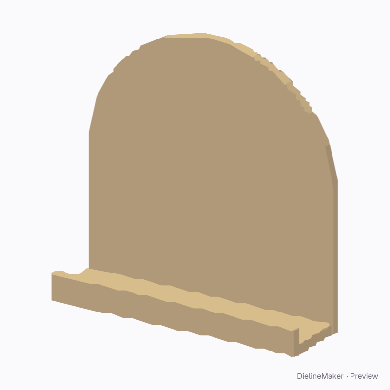 Arch wall shelf