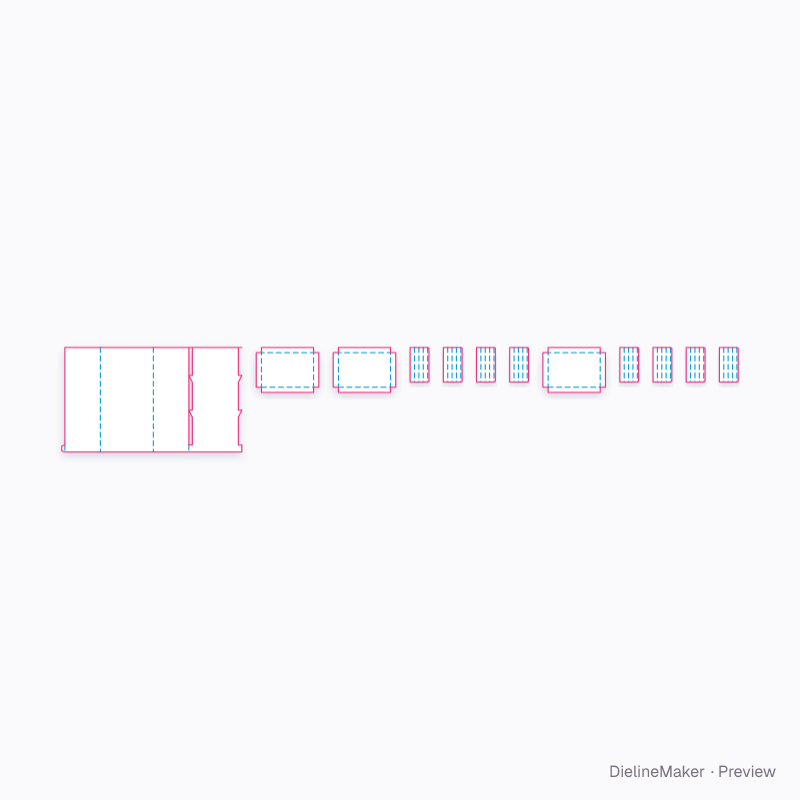 Shelf pallbox flat dieline