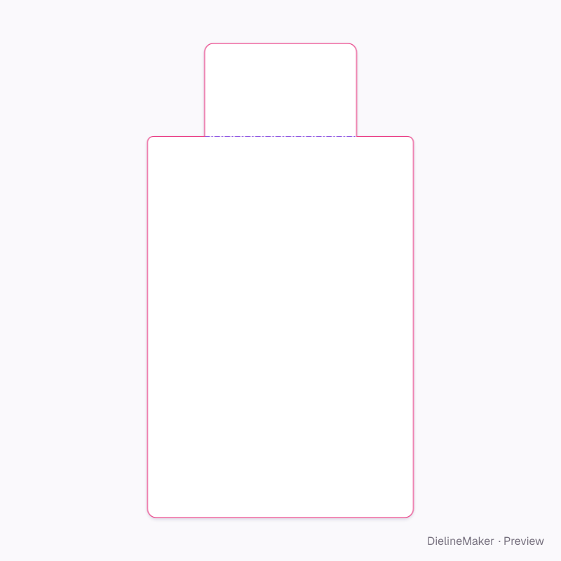 Shelf talker 3.5 × 5 in flat dieline
