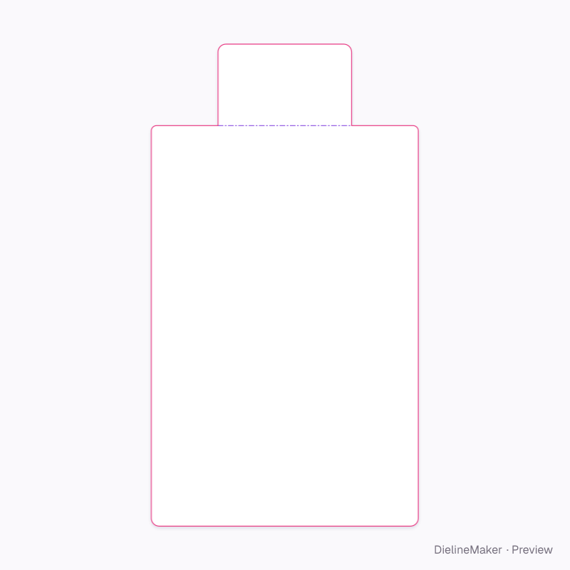 Shelf talker 4 × 6 in flat dieline