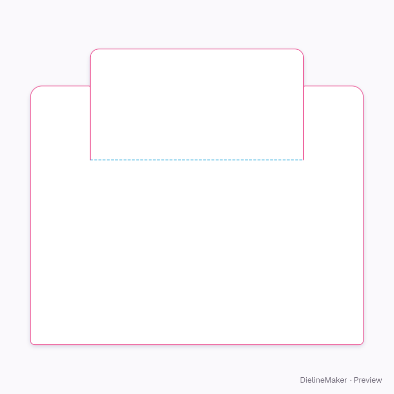 Shelf talker with ears flat dieline