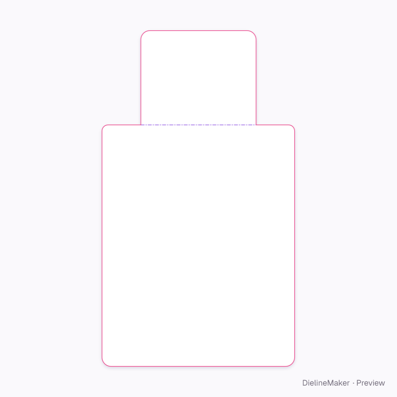 Wine shelf talker flat dieline