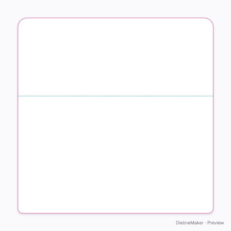 Shelf talker flat dieline