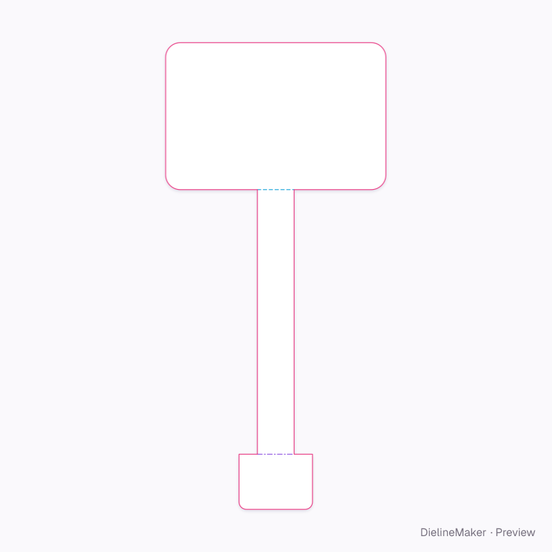 Rectangular shelf wobbler flat dieline