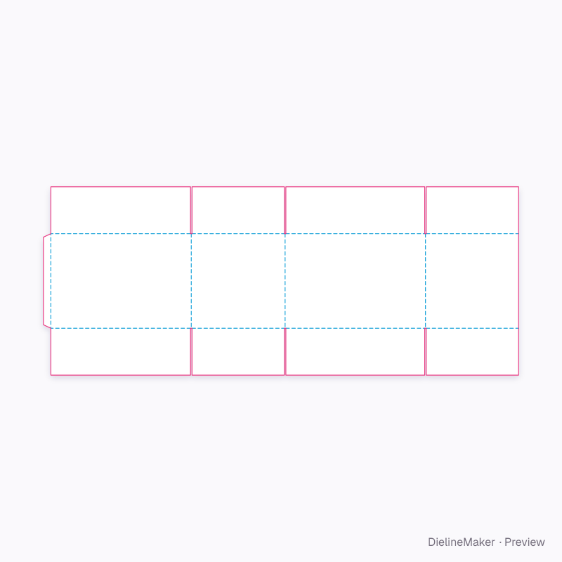 Modular 600 × 400 shipping carton — Shipping box flat dieline