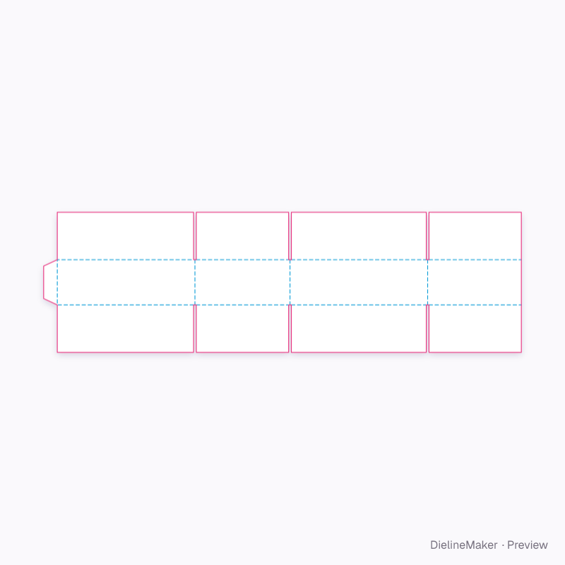 Shallow product carton — Shipping box flat dieline