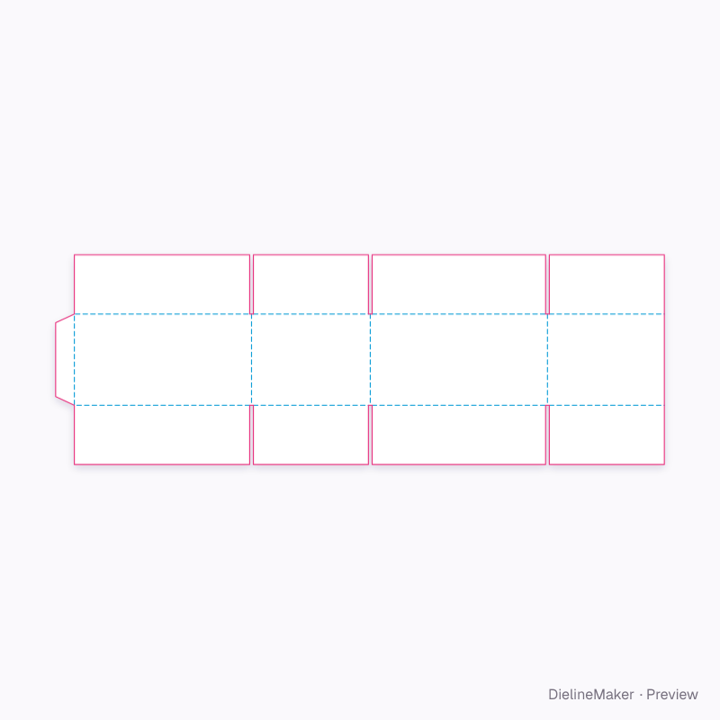 E-commerce shipper 300×200×150 flat dieline