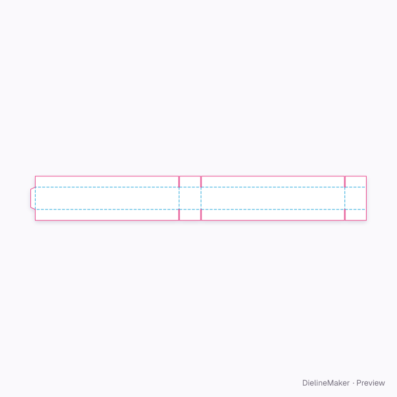 Long carton 1000×150×150 flat dieline