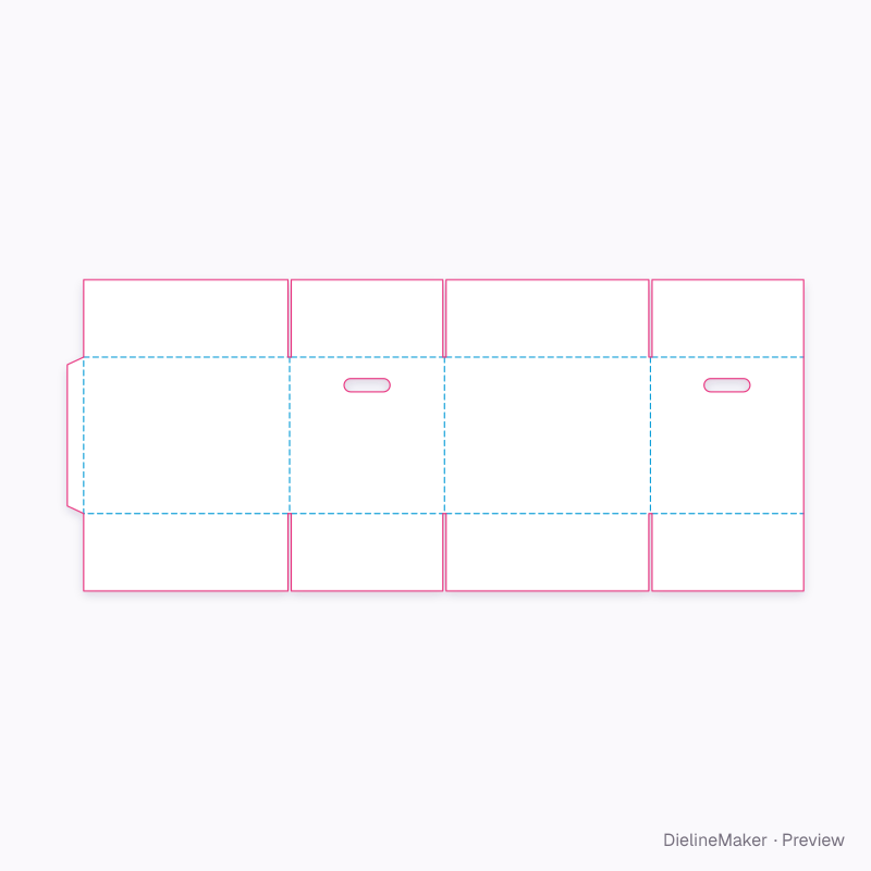 Moving box 400×300×300 flat dieline