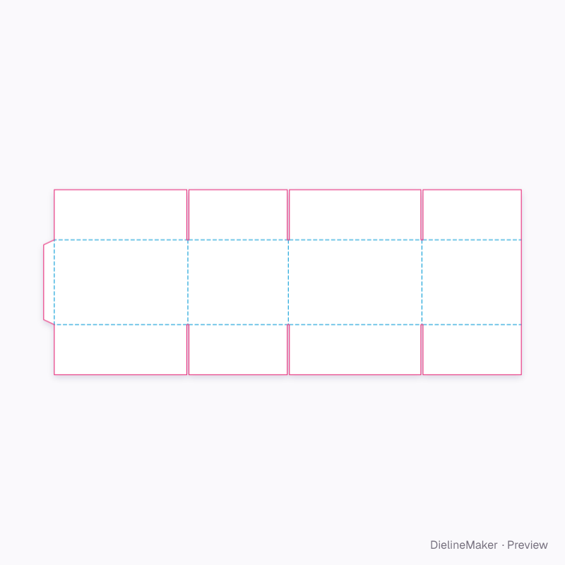 Shipping box flat dieline