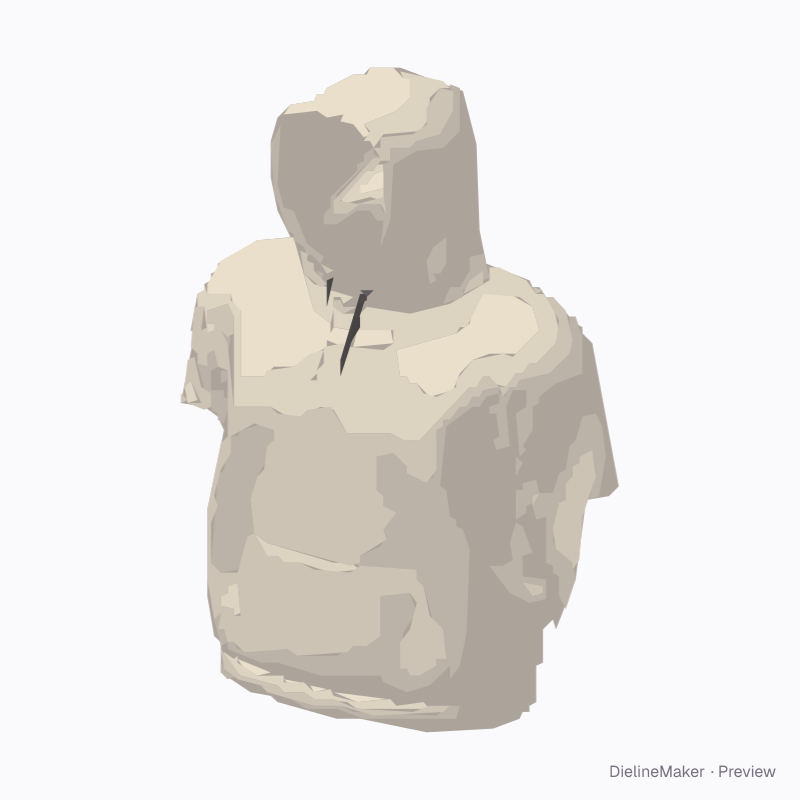 Relaxed short-sleeve pullover hoodie
