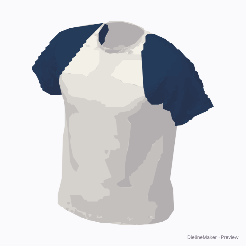 Short-sleeve raglan T-shirt
