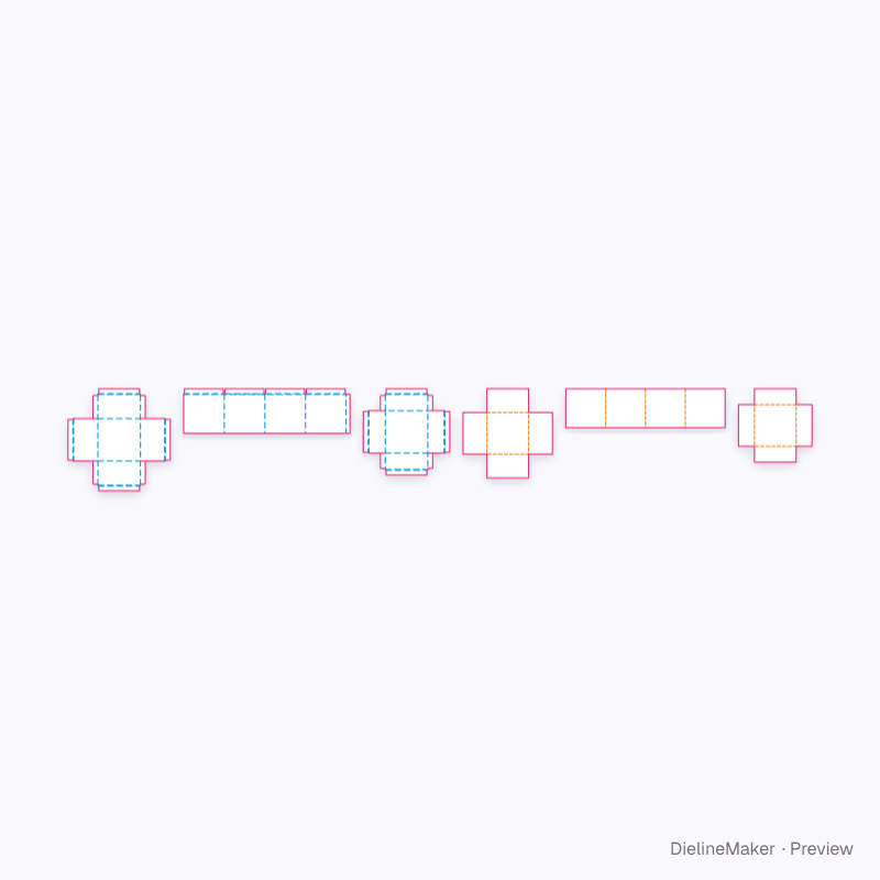 Shoulder & neck box flat dieline