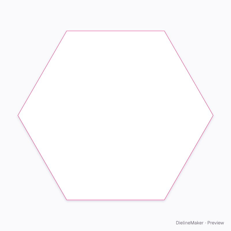 Hexagonal coffee table artwork area
