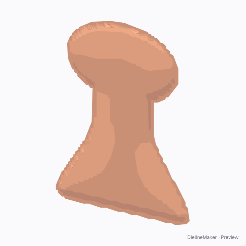 Oval-head cosmetic sachet 15 × 19 cm