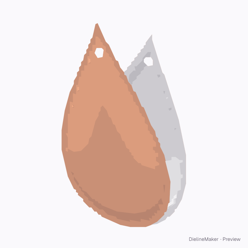 Teardrop cosmetic sachet 11 × 13 cm