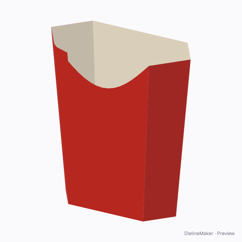 Medium six-sided fries scoop