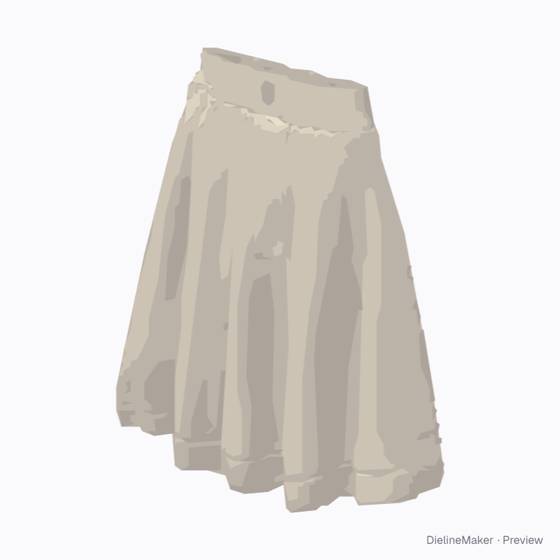 Flared midi skirt