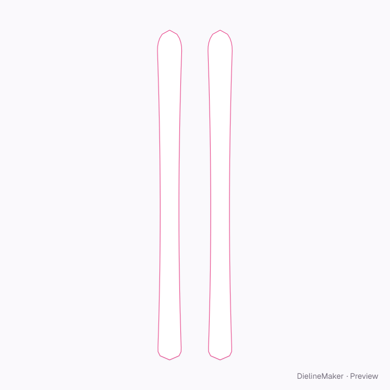 Freeride twin-tip skis 185 cm artwork area