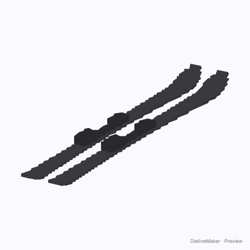 Skis with bindings