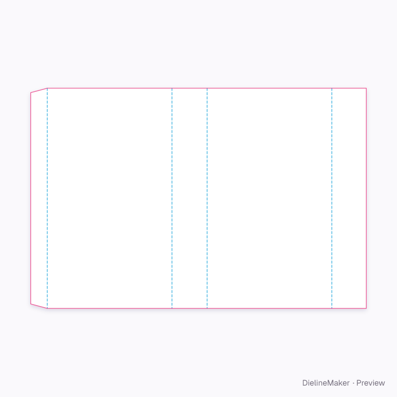 Sleeve without thumb cuts flat dieline