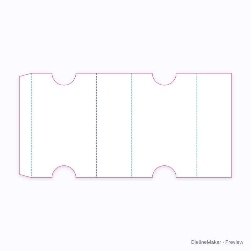 Bath soap sleeve — Open-ended sleeve flat dieline