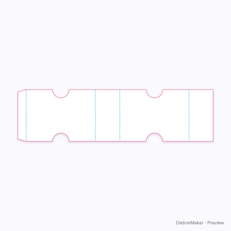 Card deck sleeve — Open-ended sleeve flat dieline
