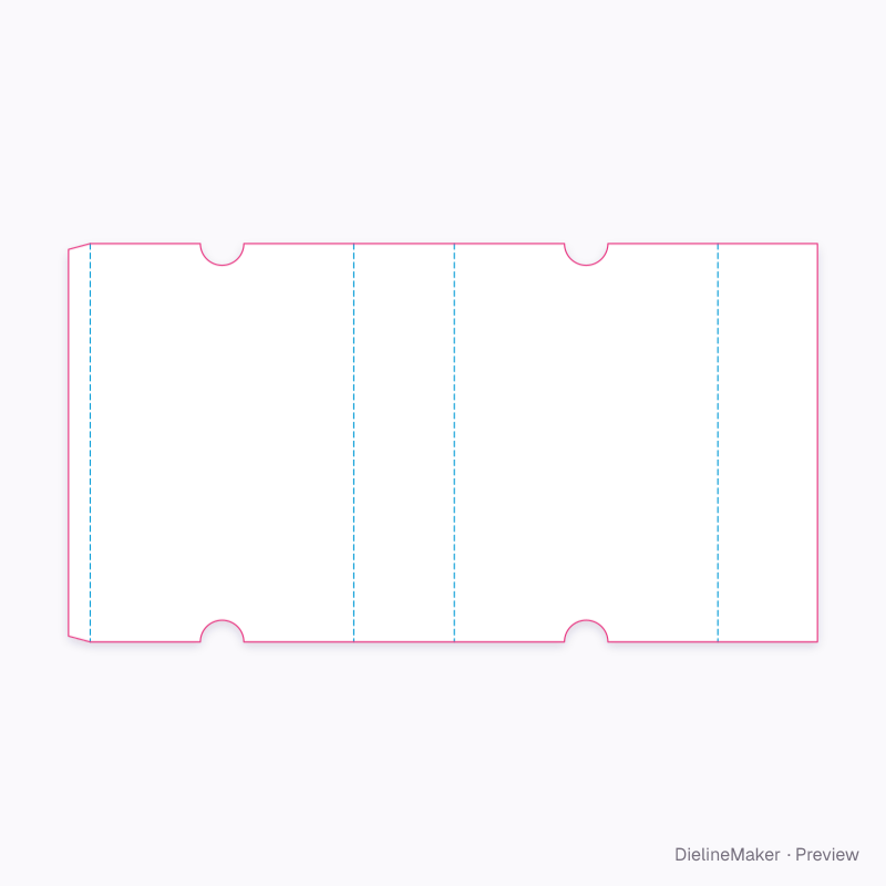 Cookie tray sleeve — Open-ended sleeve flat dieline