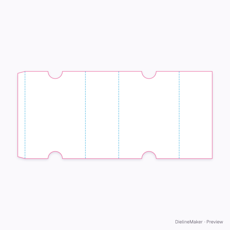 Skincare set sleeve — Open-ended sleeve flat dieline