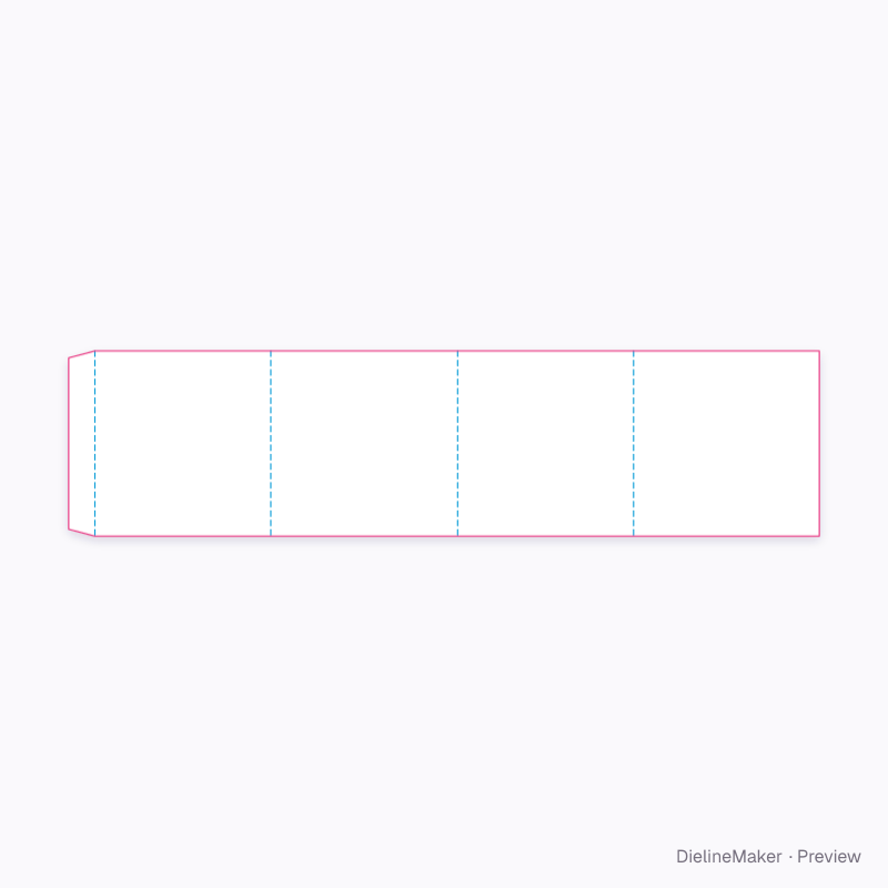 Candle sleeve flat dieline