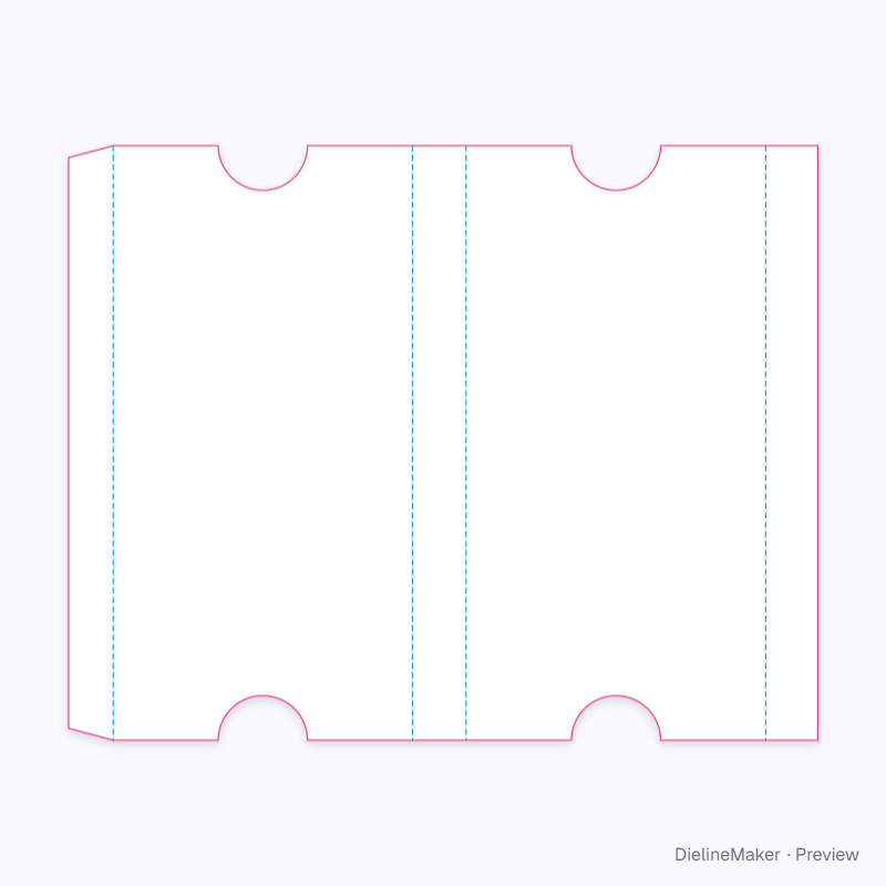 Chocolate bar sleeve flat dieline