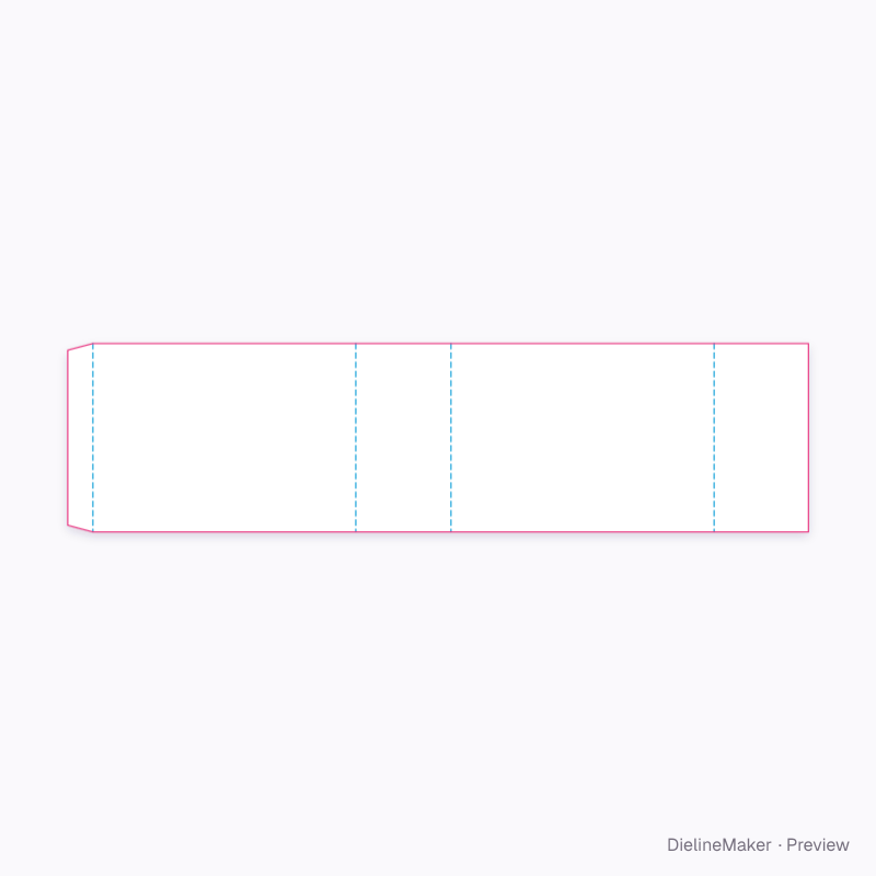 Sushi tray sleeve flat dieline