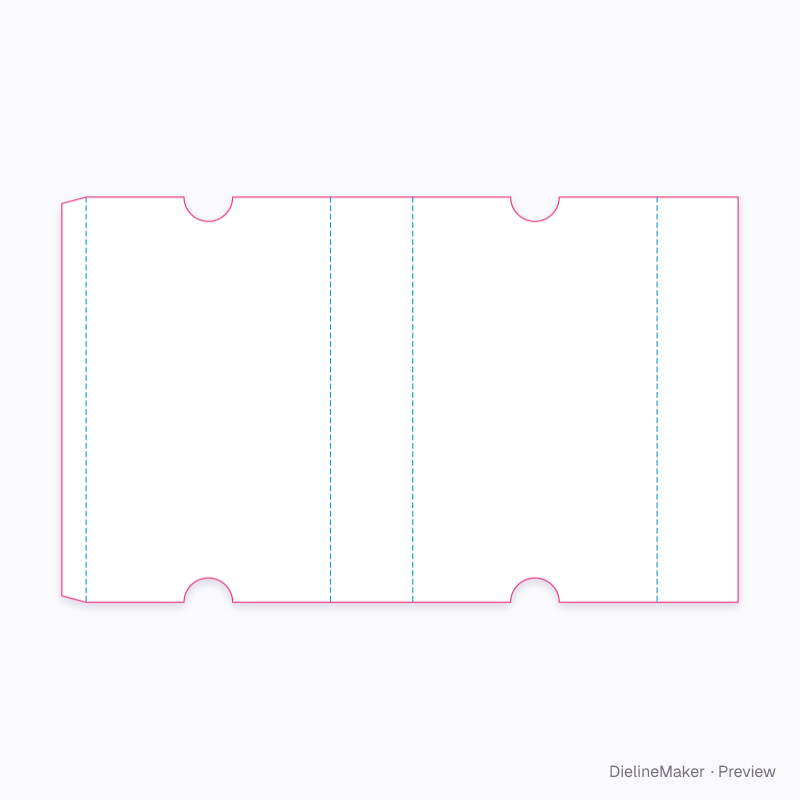 Tray sleeve 200×40×120 flat dieline