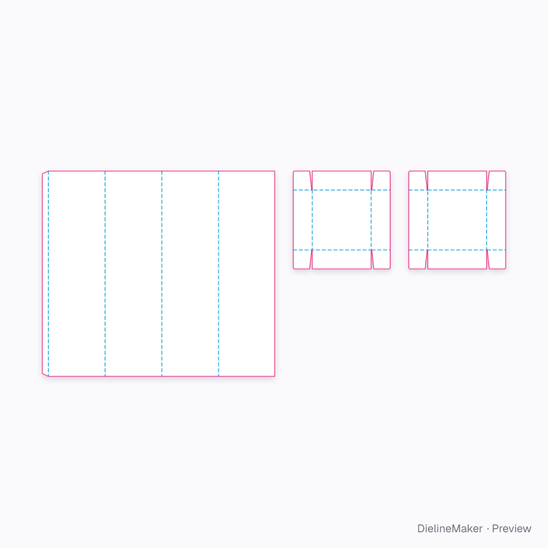 Floor lamp carton 300×300×1100 flat dieline