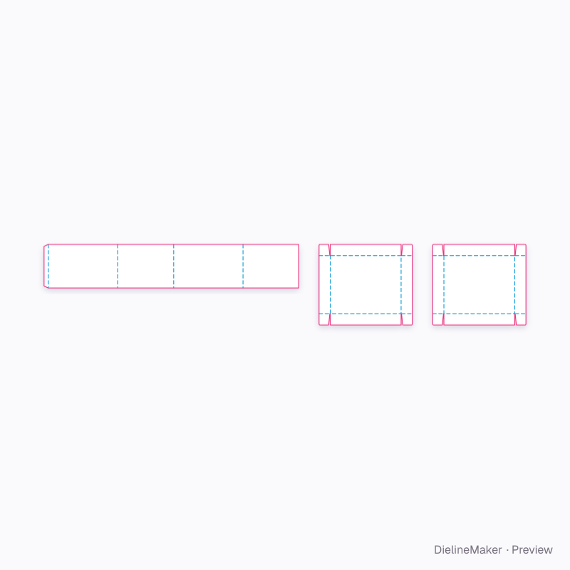 Microwave oven carton 520×420×330 flat dieline