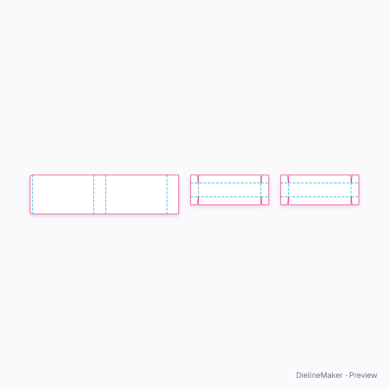 32-inch TV carton 780×150×500 flat dieline