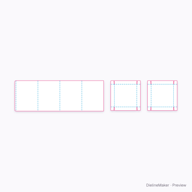 Washing machine carton 620×620×870 flat dieline