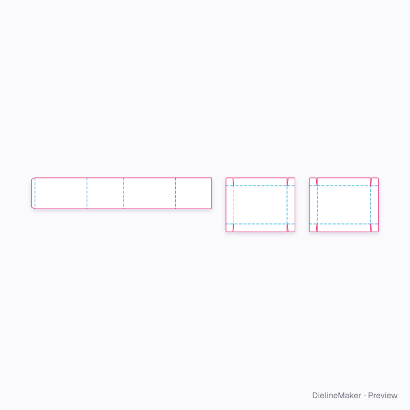 Retail refill carton — Sleeve box with two covers flat dieline