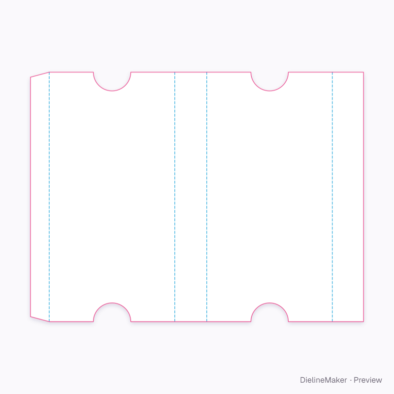 Open-ended sleeve flat dieline