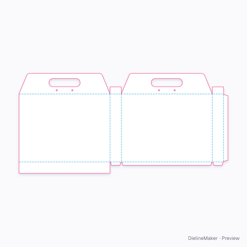 Slim document carry case flat dieline