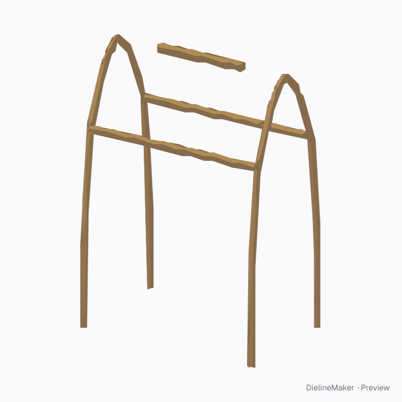 Tall brass magazine rack