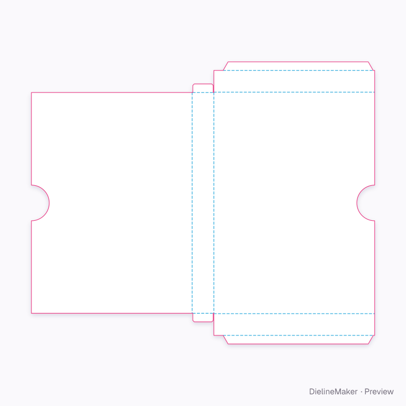 A4 presentation slipcase — Slipcase flat dieline