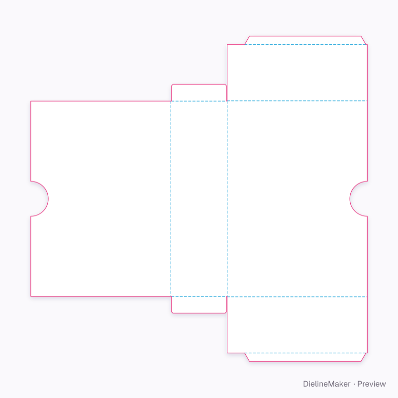 Game manual slipcase — Slipcase flat dieline