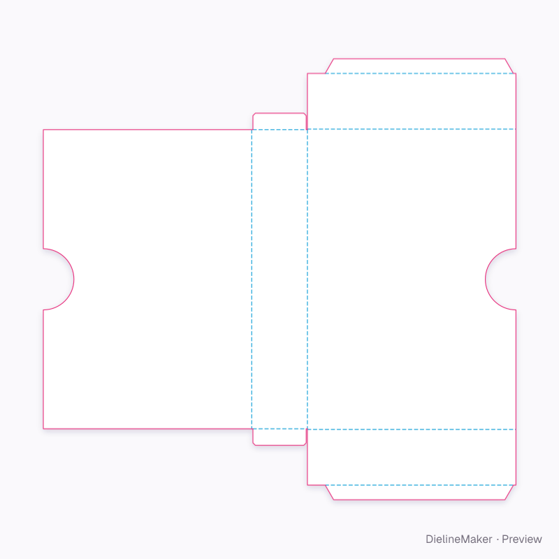 Hardback slipcase — Slipcase flat dieline