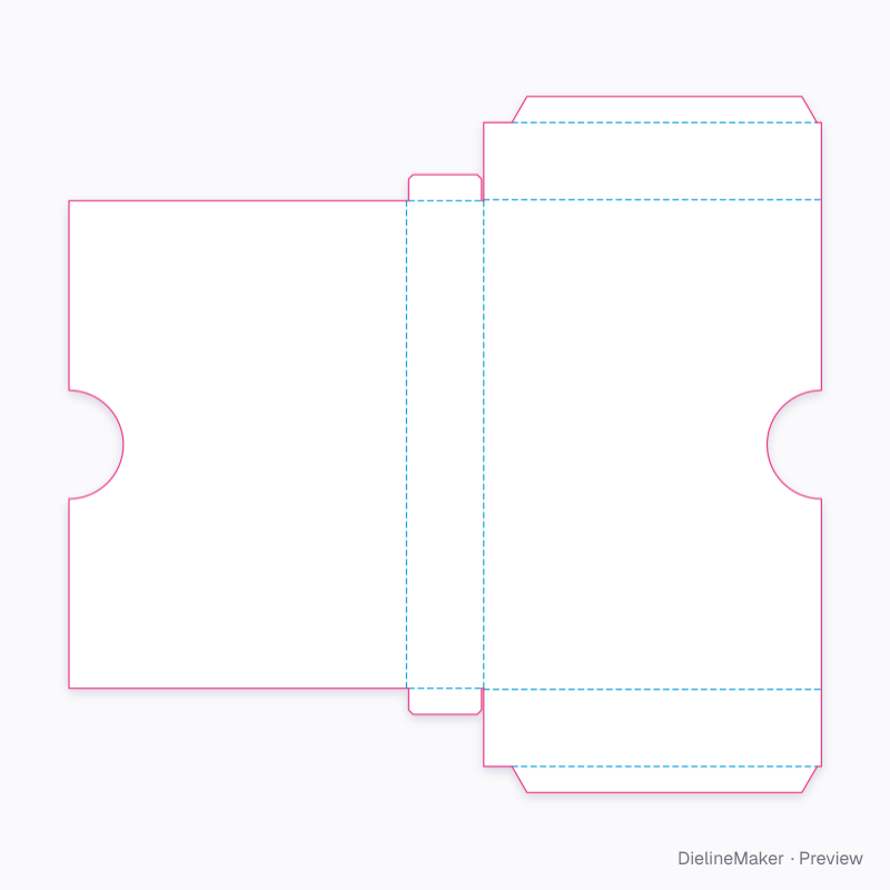 Journal slipcase — Slipcase flat dieline