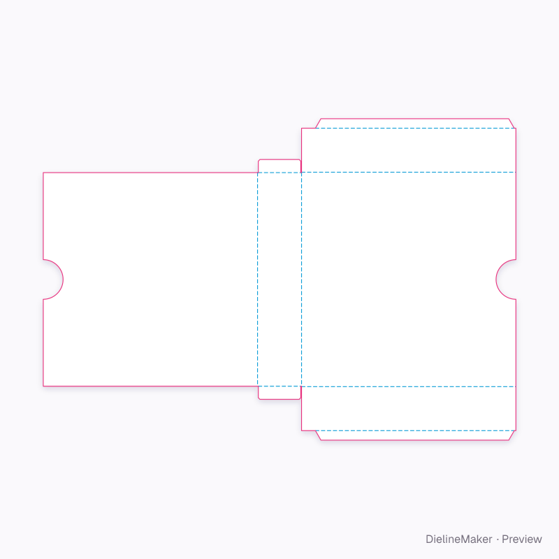 Photo album slipcase — Slipcase flat dieline