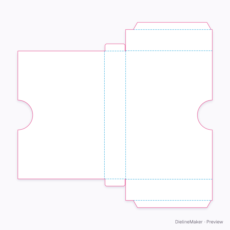 Trade paperback slipcase — Slipcase flat dieline